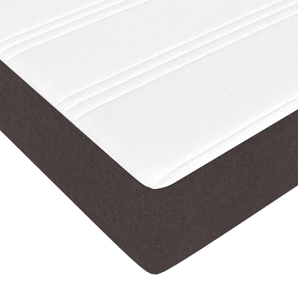 Box Spring Seng Med Madras Mørkebrun 100 X 200 Cm Stof - Billede 11