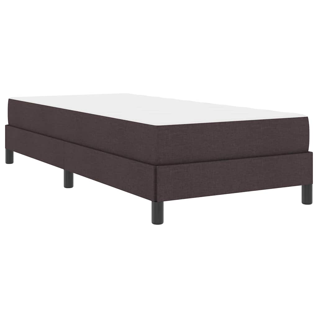Box Spring Seng Med Madras Mørkebrun 100 X 200 Cm Stof - Billede 2