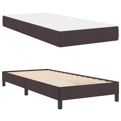 Box Spring Seng Med Madras Mørkebrun 100 X 200 Cm Stof - Billede 6