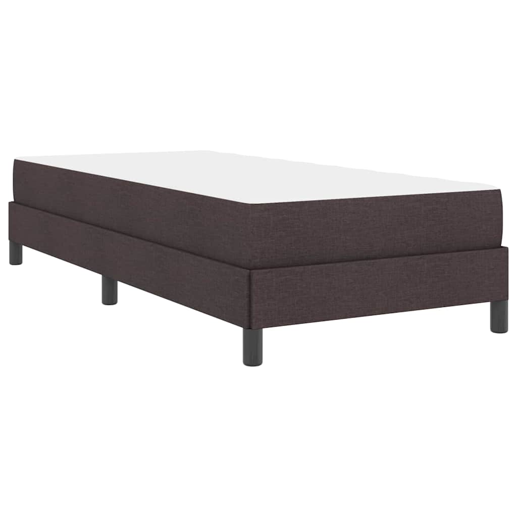 Box Spring Seng Med Madras Mørkebrun 100 X 200 Cm Stof - Billede 9