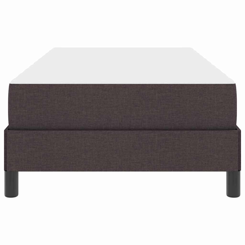 Box Spring Seng Med Madras Mørkebrun 100 X 200 Cm Stof - Billede 7