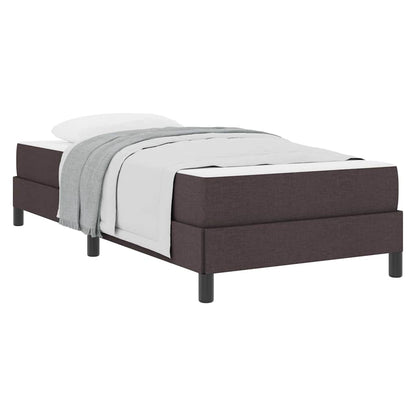 Box Spring Seng Med Madras Mørkebrun 100 X 200 Cm Stof - Billede 3