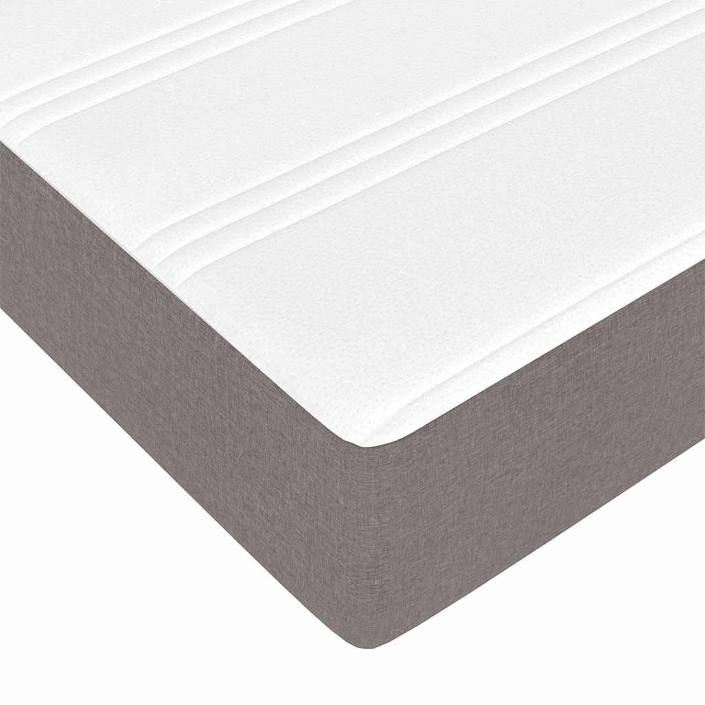 Box Spring Seng Med Madras Gråbrun 100 X 200 Cm Stof - Billede 11