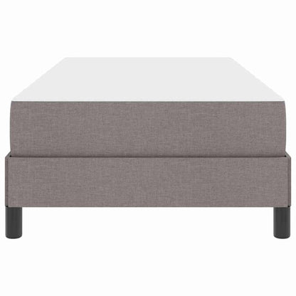 Box Spring Seng Med Madras Gråbrun 100 X 200 Cm Stof - Billede 7