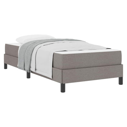 Box Spring Seng Med Madras Gråbrun 100 X 200 Cm Stof - Billede 3