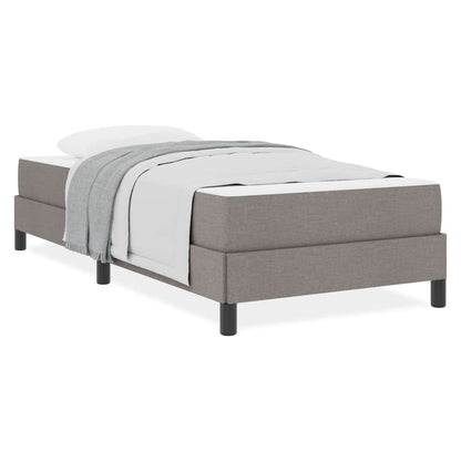 Box Spring Seng Med Madras Gråbrun 100 X 200 Cm Stof - Billede 4