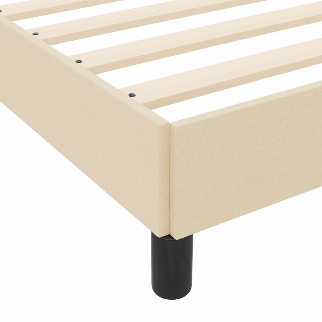 Box Spring Seng Med Madras Creme 100 X 200 Cm Stof - Billede 10