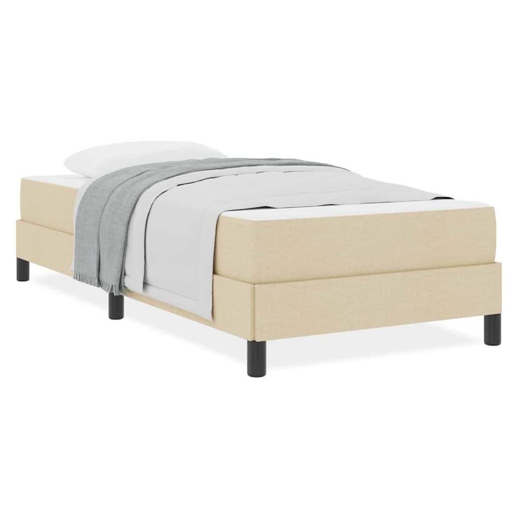 Box Spring Seng Med Madras Creme 100 X 200 Cm Stof - Billede 4