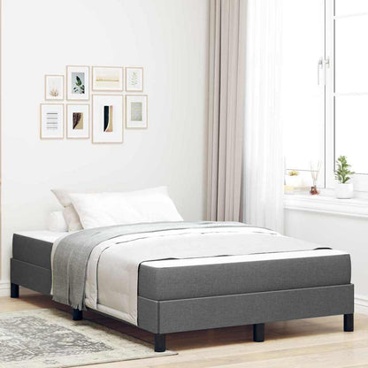 Box Spring Seng Med Madras Mørkegrå 120 X 190 Cm Stof - Hovedbillede