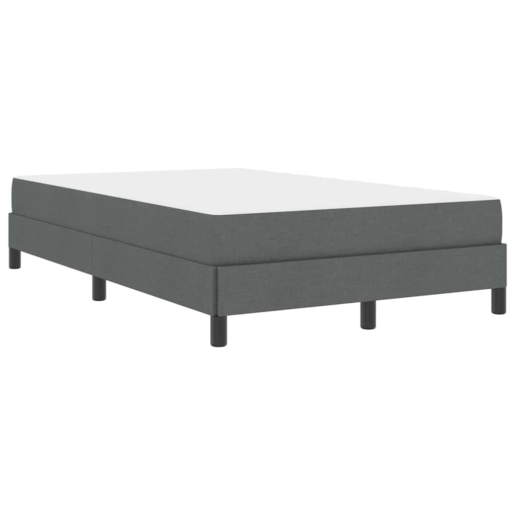 Box Spring Seng Med Madras Mørkegrå 120 X 190 Cm Stof - Billede 2