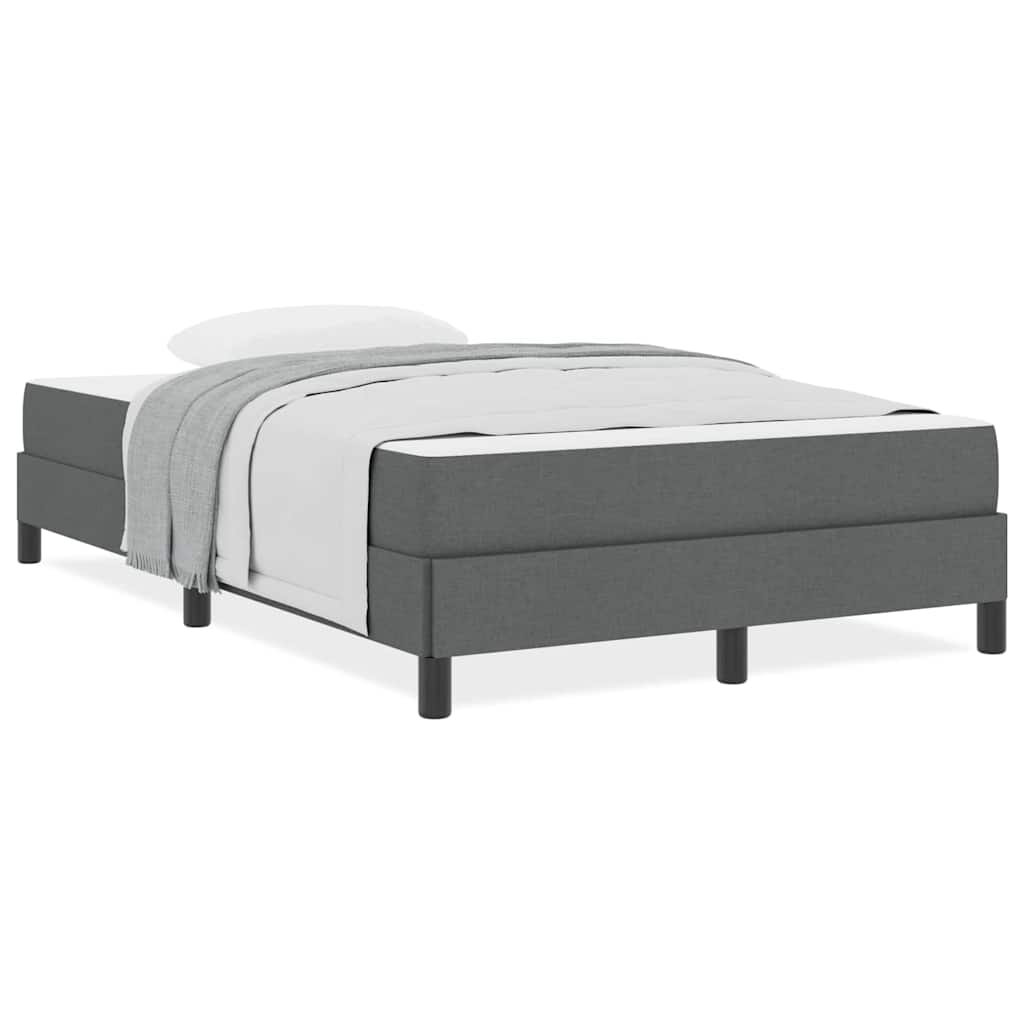 Box Spring Seng Med Madras Mørkegrå 120 X 190 Cm Stof - Billede 4