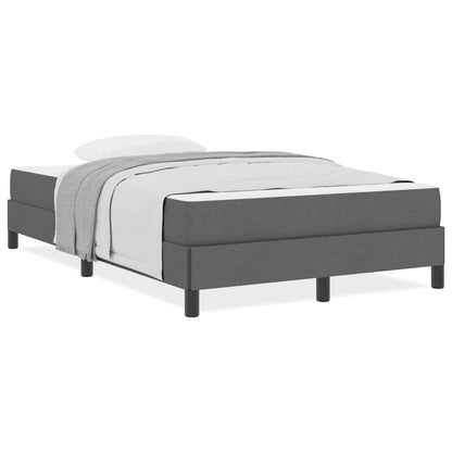 Box Spring Seng Med Madras Mørkegrå 120 X 190 Cm Stof - Billede 4