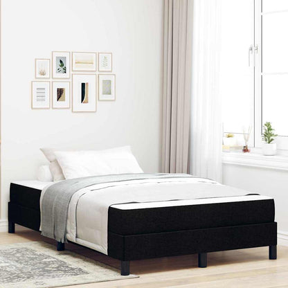 Box Spring Seng Med Madras Sort 120 X 190 Cm Stof - Hovedbillede