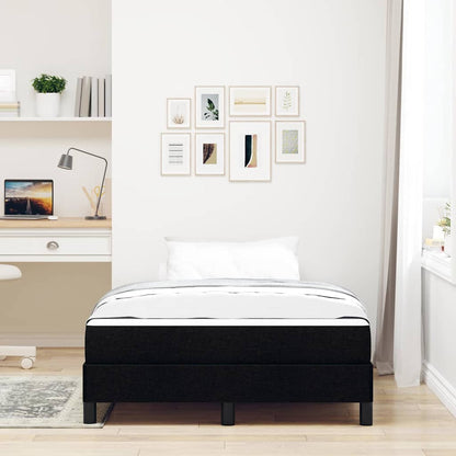 Box Spring Seng Med Madras Sort 120 X 190 Cm Stof - Billede 5