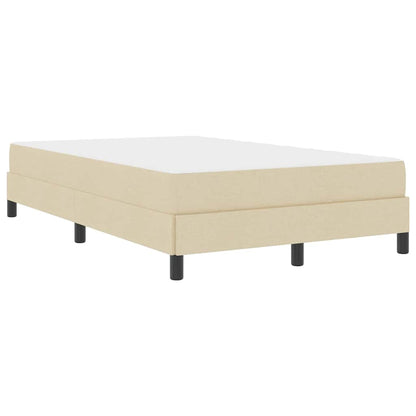 Box Spring Seng Med Madras Creme 120 X 190 Cm Stof - Billede 2