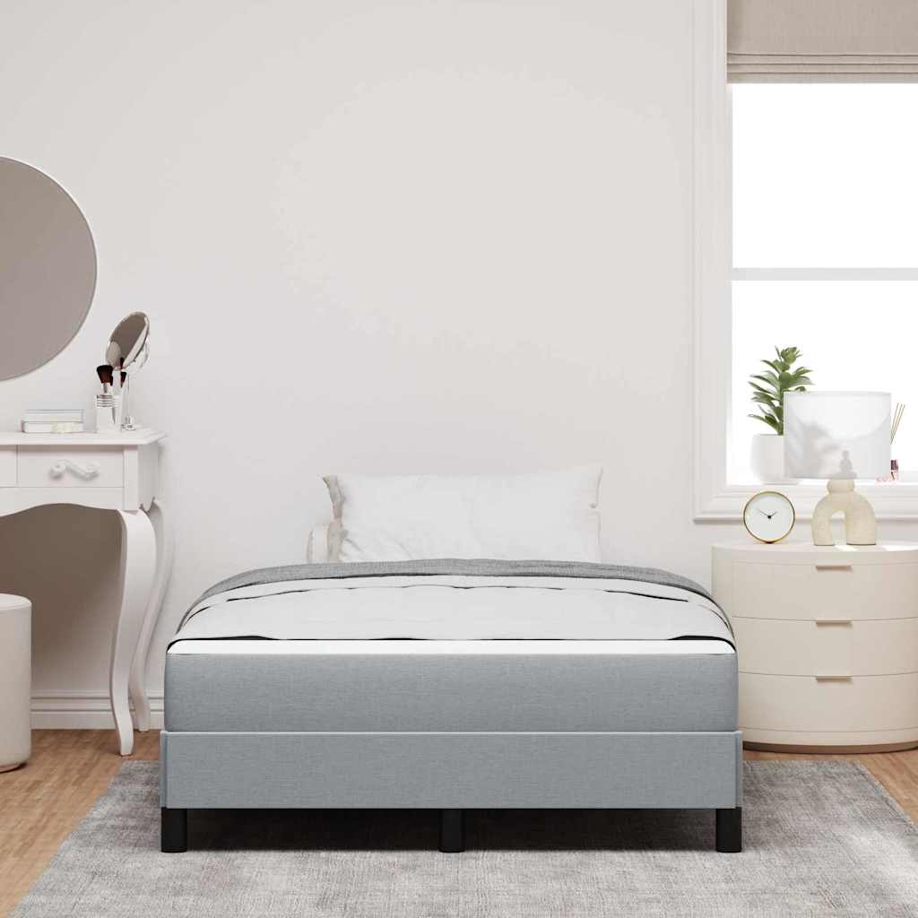 Box Spring Seng Med Madras Lysegrå 120 X 200 Cm Stof - Billede 5