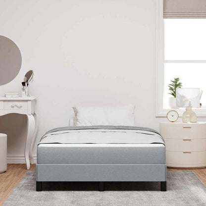 Box Spring Seng Med Madras Lysegrå 120 X 200 Cm Stof - Billede 5