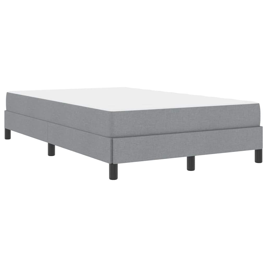 Box Spring Seng Med Madras Lysegrå 120 X 200 Cm Stof - Billede 2