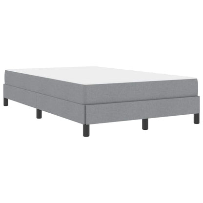 Box Spring Seng Med Madras Lysegrå 120 X 200 Cm Stof - Billede 2