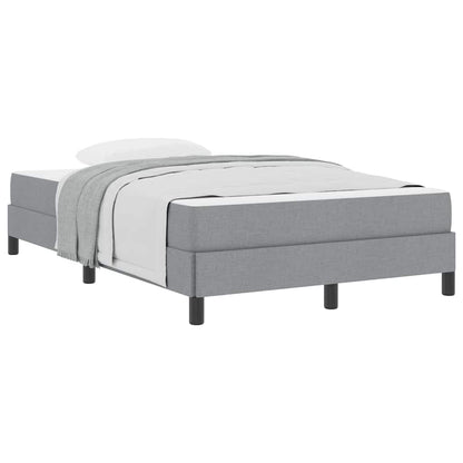 Box Spring Seng Med Madras Lysegrå 120 X 200 Cm Stof - Billede 3