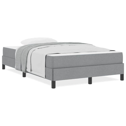 Box Spring Seng Med Madras Lysegrå 120 X 200 Cm Stof - Billede 4
