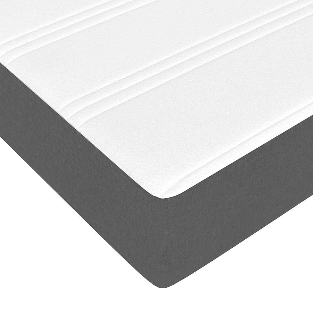 Box Spring Seng Med Madras Mørkegrå 120 X 200 Cm Stof - Billede 11