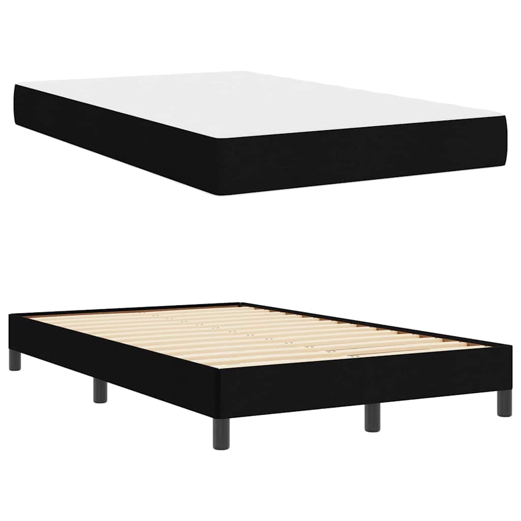 Box Spring Seng Med Madras Sort 120 X 200 Cm Stof - Billede 6