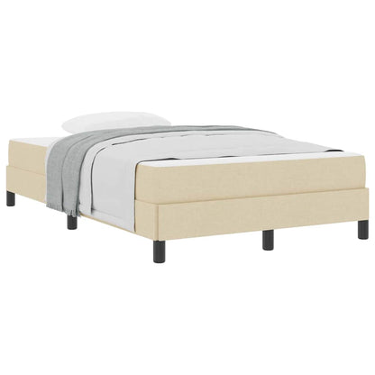 Box Spring Seng Med Madras Creme 120 X 200 Cm Stof - Billede 3