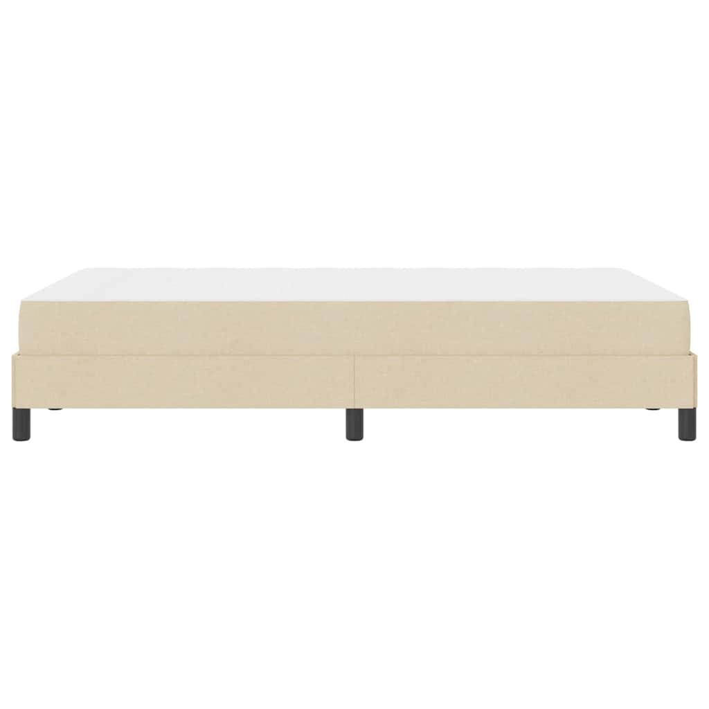 Box Spring Seng Med Madras Creme 120 X 200 Cm Stof - Billede 8
