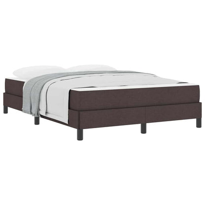 Box Spring Seng Med Madras Mørkebrun 140 X 190 Cm Stof - Billede 3