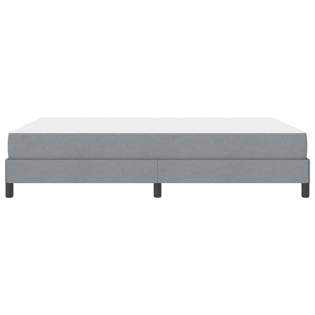 Box Spring Seng Med Madras Lysegrå 140 X 200 Cm Stof - Billede 8