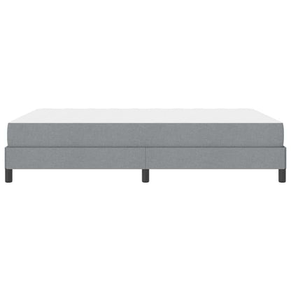 Box Spring Seng Med Madras Lysegrå 140 X 200 Cm Stof - Billede 8