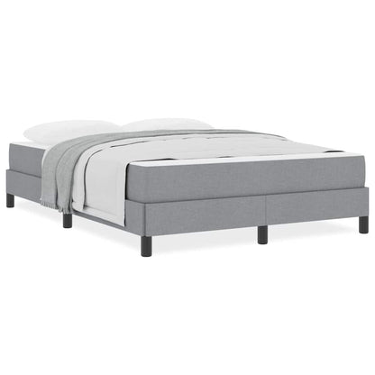 Box Spring Seng Med Madras Lysegrå 140 X 200 Cm Stof - Billede 4