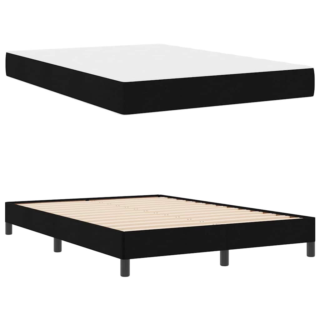 Box Spring Seng Med Madras Sort 140 X 200 Cm Stof - Billede 6