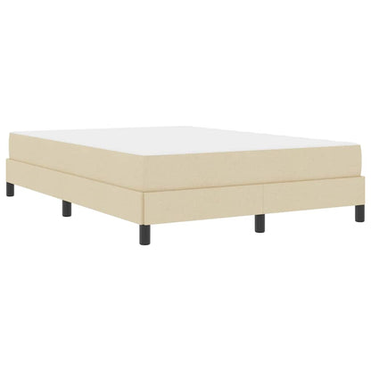 Box Spring Seng Med Madras Creme 140 X 200 Cm Stof - Billede 2