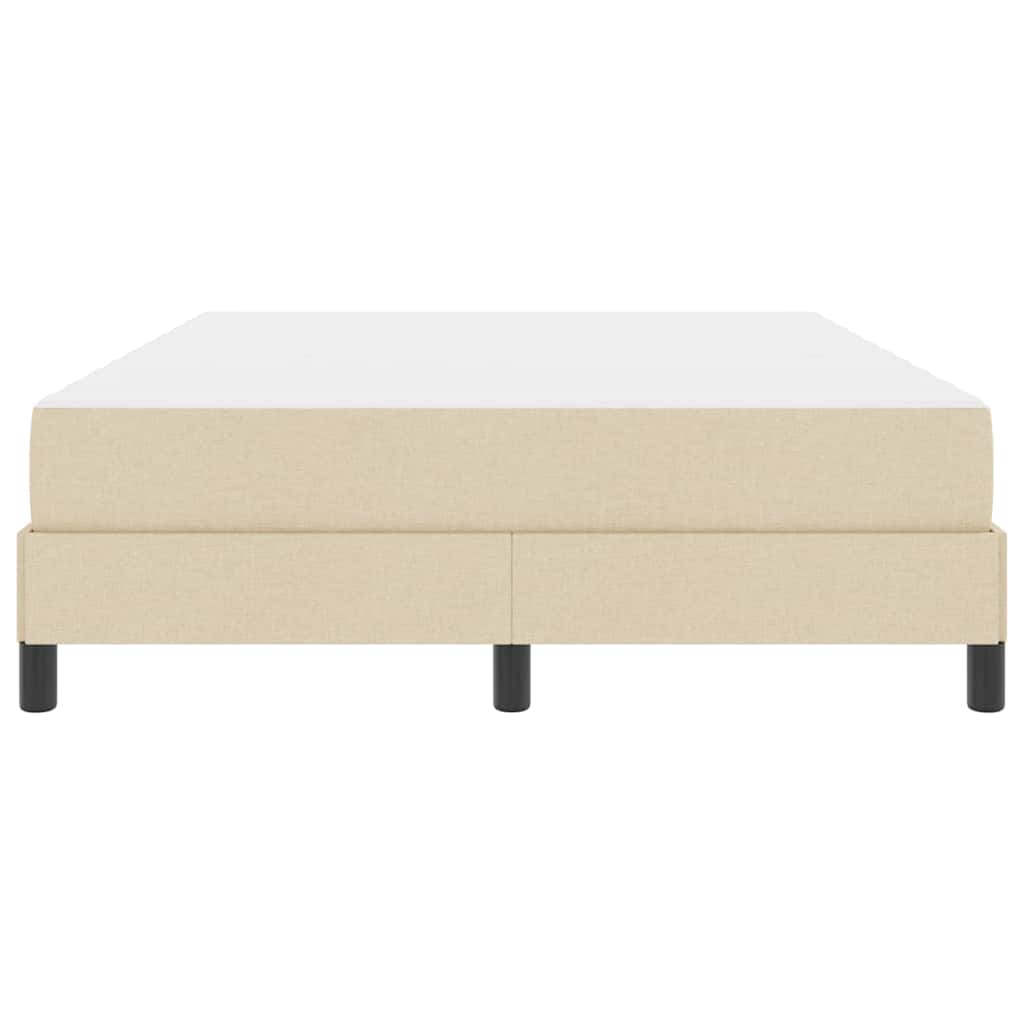 Box Spring Seng Med Madras Creme 140 X 200 Cm Stof - Billede 7