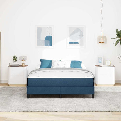 Box Spring Seng Med Madras Blå 140 X 200 Cm Stof - Billede 5