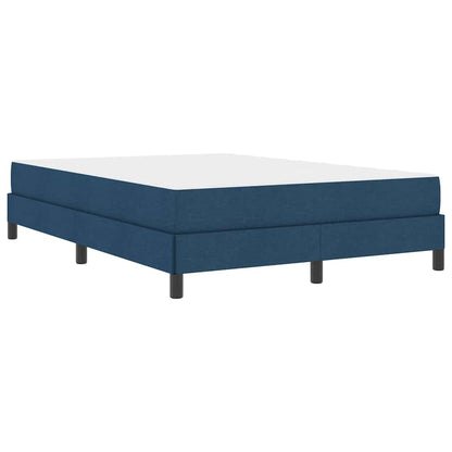 Box Spring Seng Med Madras Blå 140 X 200 Cm Stof - Billede 2