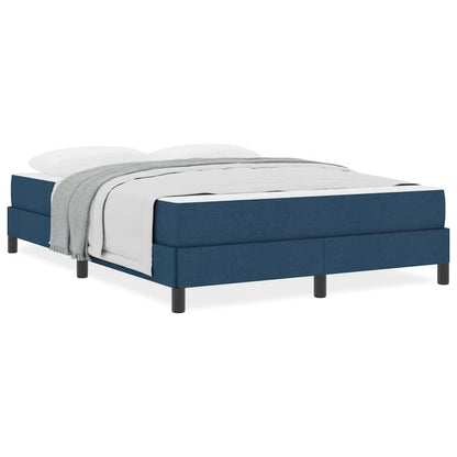 Box Spring Seng Med Madras Blå 140 X 200 Cm Stof - Billede 4