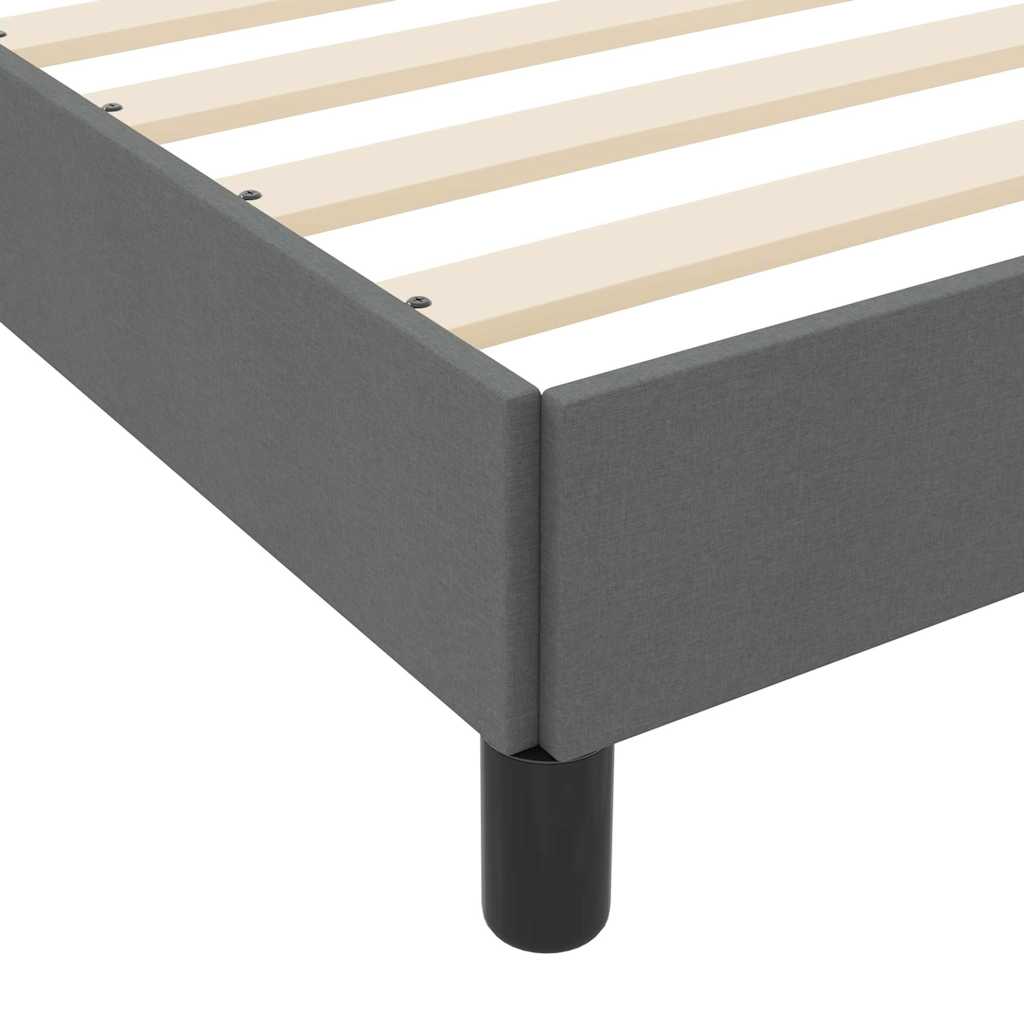 Box Spring Seng Med Madras Mørkegrå 160 X 200 Cm Stof - Billede 10