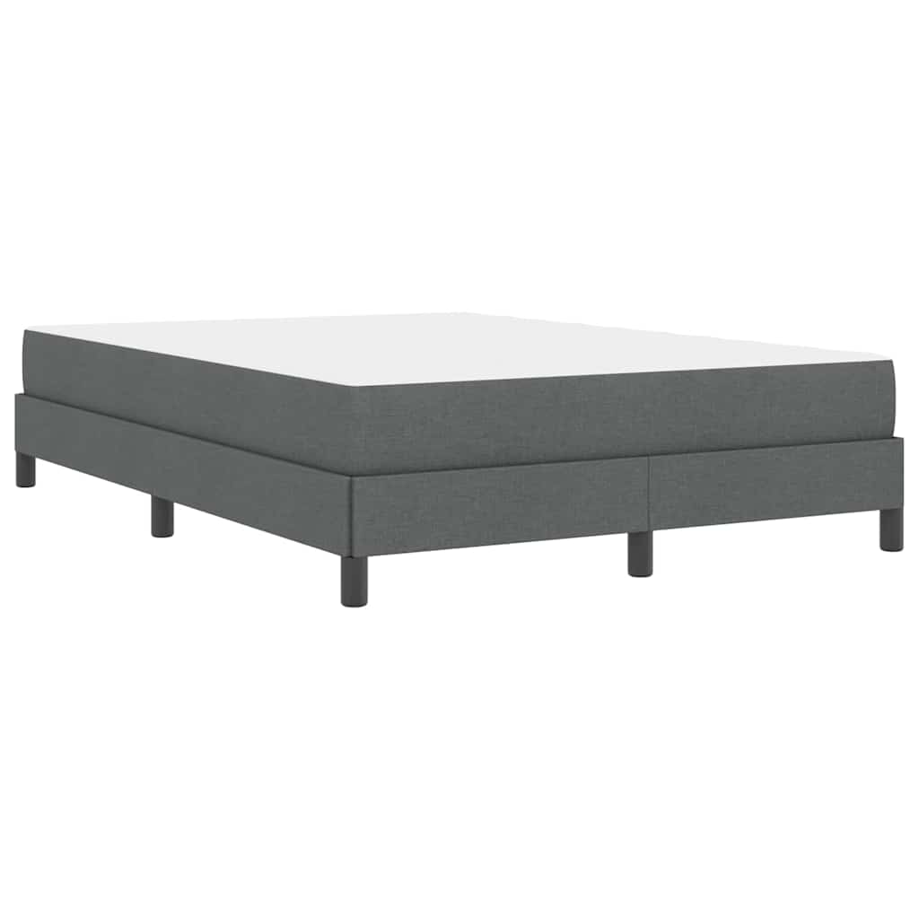 Box Spring Seng Med Madras Mørkegrå 160 X 200 Cm Stof - Billede 9
