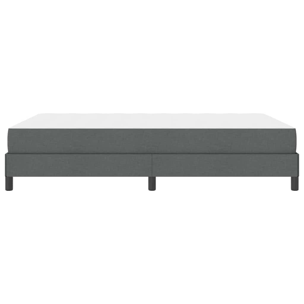 Box Spring Seng Med Madras Mørkegrå 160 X 200 Cm Stof - Billede 8