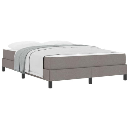 Box Spring Seng Med Madras Gråbrun 160 X 200 Cm Stof - Billede 3