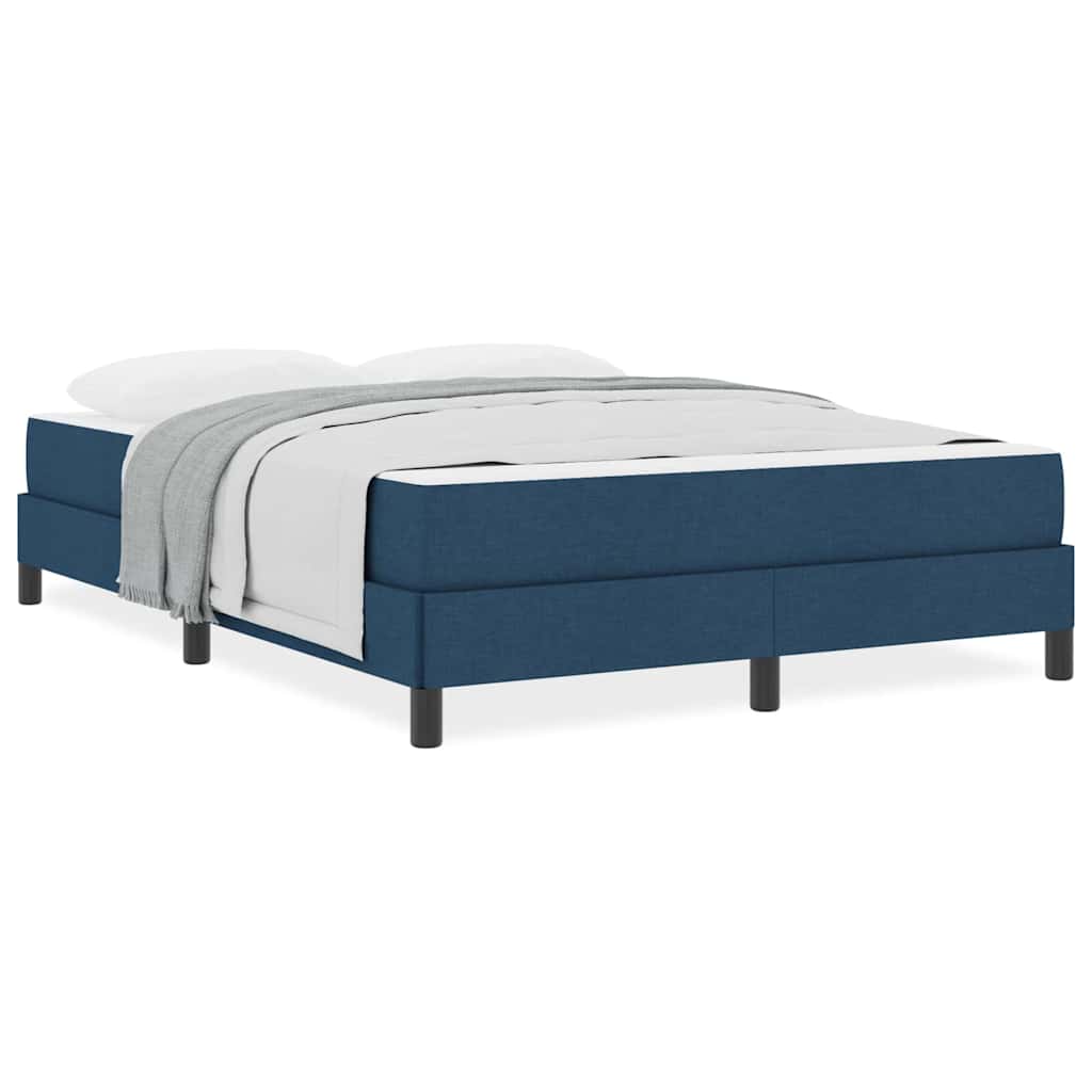 Box Spring Seng Med Madras Blå 160 X 200 Cm Stof - Billede 4