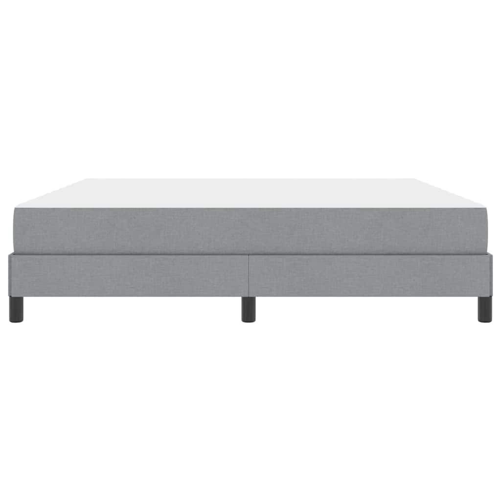 Box Spring Seng Med Madras Lysegrå 180 X 200 Cm Stof - Billede 7