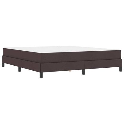 Box Spring Seng Med Madras Mørkebrun 180 X 200 Cm Stof - Billede 2