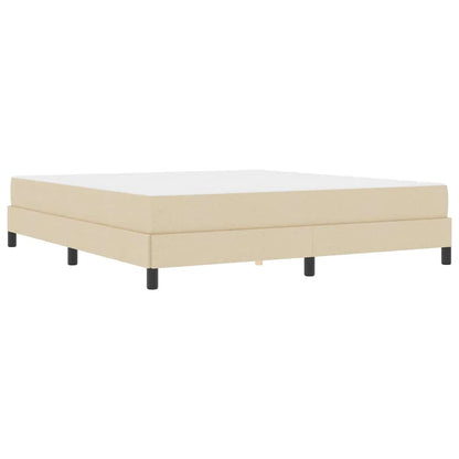 Box Spring Seng Med Madras Creme 180 X 200 Cm Stof - Billede 2