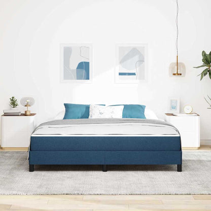 Box Spring Seng Med Madras Blå 180 X 200 Cm Stof - Billede 4