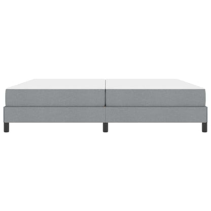 Box Spring Seng Med Madras Lysegrå 200 X 200 Cm Stof - Billede 7