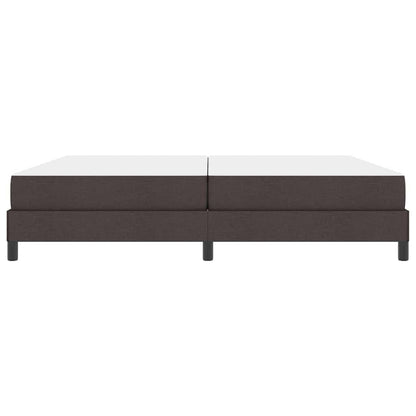 Box Spring Seng Med Madras Mørkebrun 200 X 200 Cm Stof - Billede 6